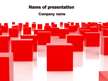 Red Cubes Free Presentation Template, Master Slide