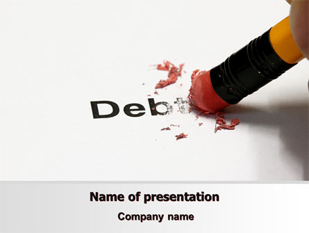 Debt Liquidation Presentation Template, Master Slide