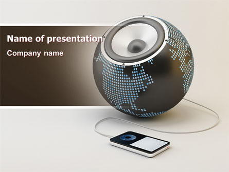 World Loud Speaker Presentation Template, Master Slide