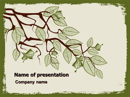 Spring Tree Stick Presentation Template, Master Slide