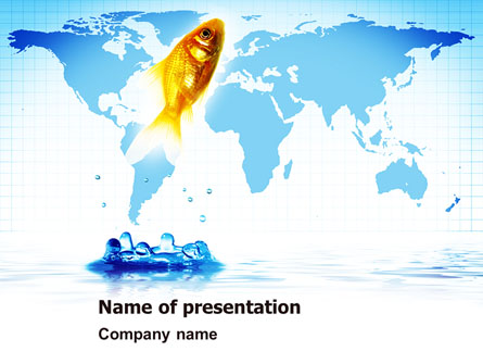 Goldfish Jumping Up Presentation Template, Master Slide