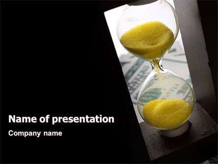 Money Time Glass Presentation Template, Master Slide