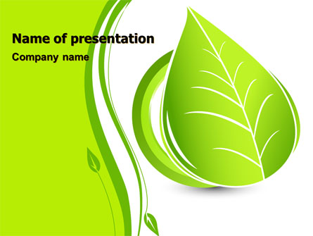 Tender Green Spring Leaf Presentation Template, Master Slide