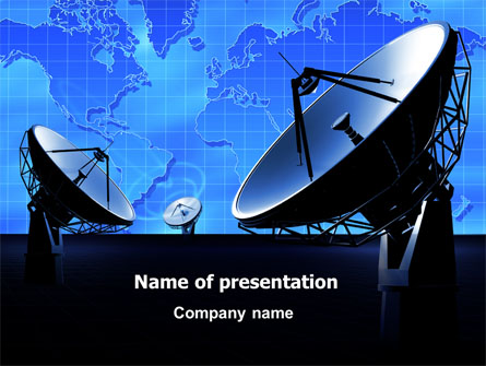 Parabolic Antennas of Long Range Communication Presentation Template, Master Slide