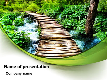 Wooden Path Presentation Template, Master Slide