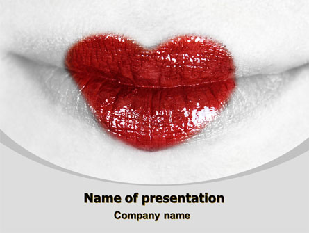 Heart Lips Presentation Template, Master Slide