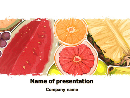 Fruit Pulp Presentation Template, Master Slide
