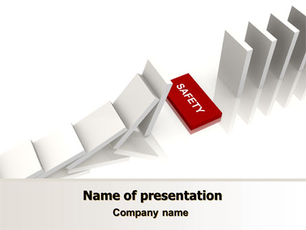 Safety Domino Theme Presentation Template, Master Slide