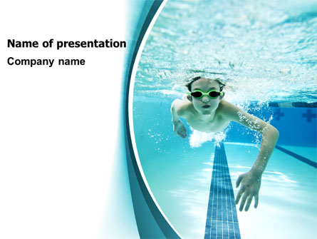 Underwater Picture Of Swimming Pool Presentation Template, Master Slide