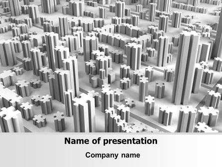 Jigsaw City Free Presentation Template, Master Slide