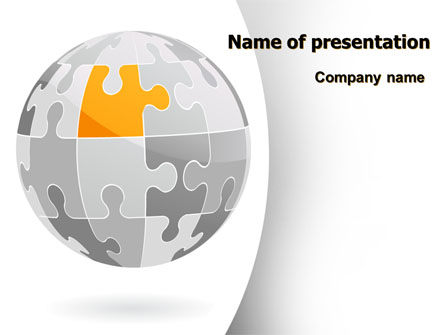 Orange Jigsaw Presentation Template, Master Slide