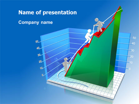 Rising Rates 3D Histogram Presentation Template, Master Slide