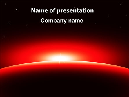 Sunset in Space Presentation Template, Master Slide