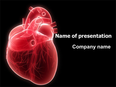 Model Of Heart Presentation Template, Master Slide
