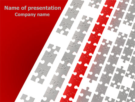 Red Jigsaw Theme Presentation Template, Master Slide