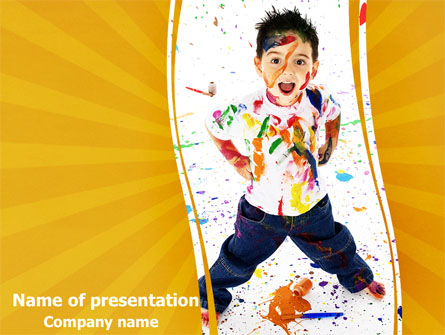 Smeared In Paint Presentation Template, Master Slide