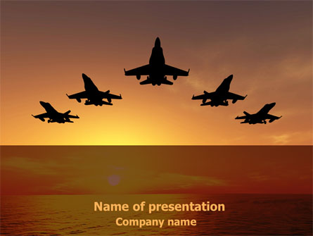 Aircraft Parade Presentation Template, Master Slide