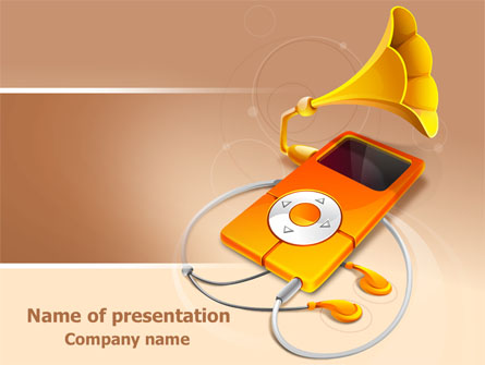 Music Multimedia Player Presentation Template, Master Slide