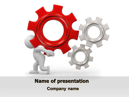 Gear Man Presentation Template, Master Slide