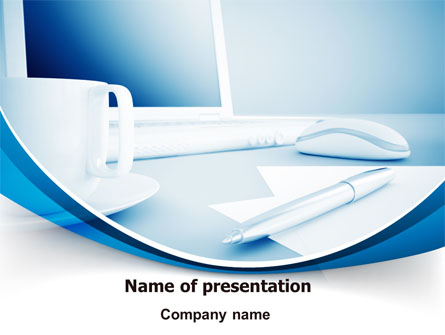 Computer Theme Presentation Template, Master Slide