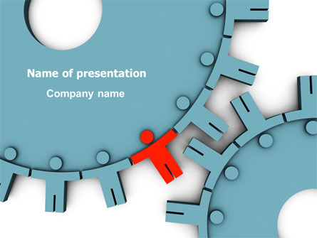 Man Cog Presentation Template, Master Slide