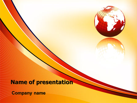Orange Globe Theme Presentation Template, Master Slide