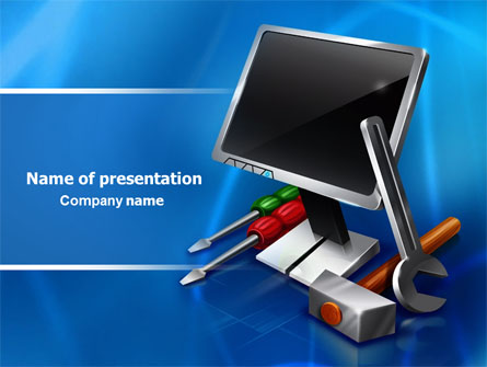 Computer Tech Help Presentation Template, Master Slide