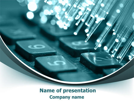 Illuminated Optic Fiber Presentation Template, Master Slide