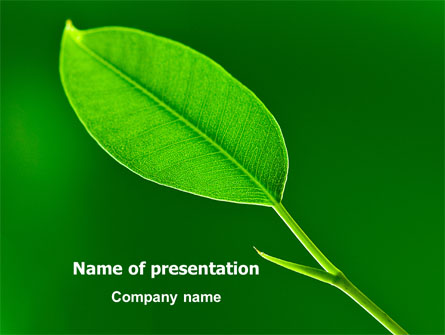 New Green Leaf Presentation Template, Master Slide