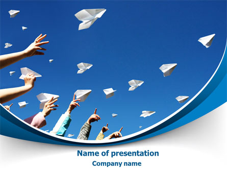 Running Paper Planes Presentation Template, Master Slide