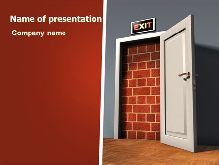 Blocked Exit Presentation Template, Master Slide