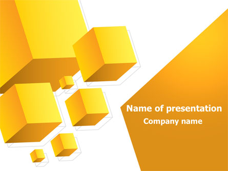 Yellow Cubes Presentation Template, Master Slide