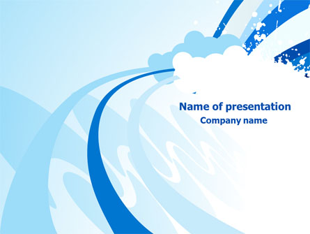 Blue Cloud Abstract Presentation Template, Master Slide