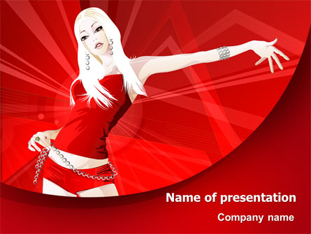 Girl in Red Free Presentation Template, Master Slide