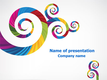 Color Curls Presentation Template, Master Slide