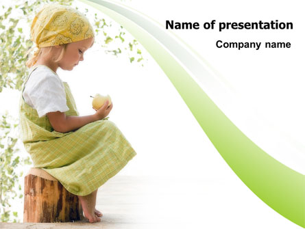 Little Girl Presentation Template, Master Slide