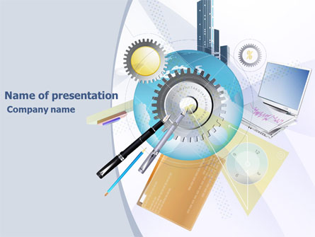 Work Technology Presentation Template, Master Slide