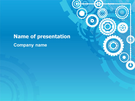 Pinion Blue Theme Presentation Template, Master Slide