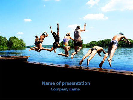 Swimming Party Presentation Template, Master Slide