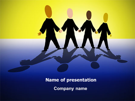 Four Businessmen Presentation Template, Master Slide