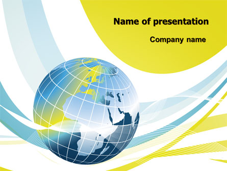 Yellow Globe Theme Presentation Template, Master Slide