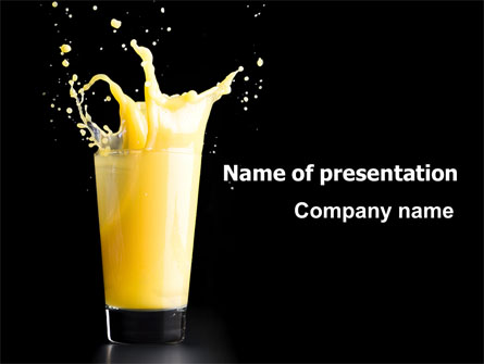 Glass Of Orange Juice Presentation Template, Master Slide