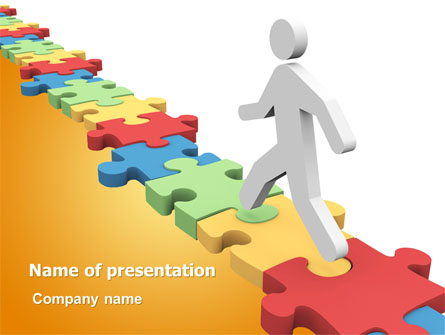 Jigsaw Path Presentation Template, Master Slide