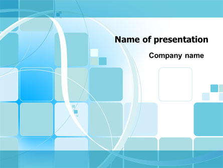 Aqua Cubic Theme Presentation Template, Master Slide