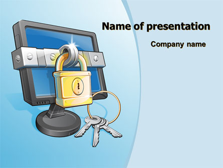 Computer Security Software Presentation Template, Master Slide