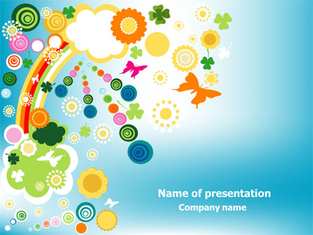 Rainbow Splash Presentation Template, Master Slide