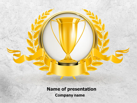 Golden Cup Presentation Template, Master Slide