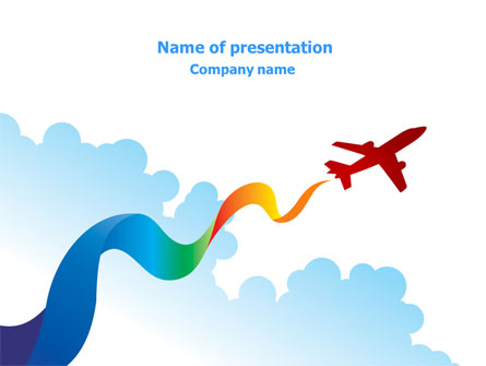 Airplane Illustration Presentation Template, Master Slide