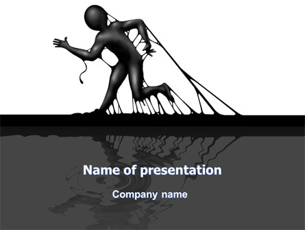 Stuck Man Presentation Template, Master Slide