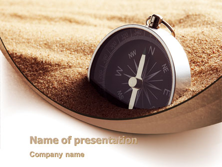 Compass in Sand Presentation Template, Master Slide